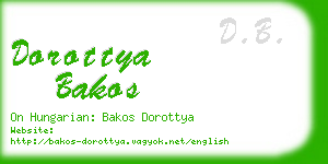 dorottya bakos business card